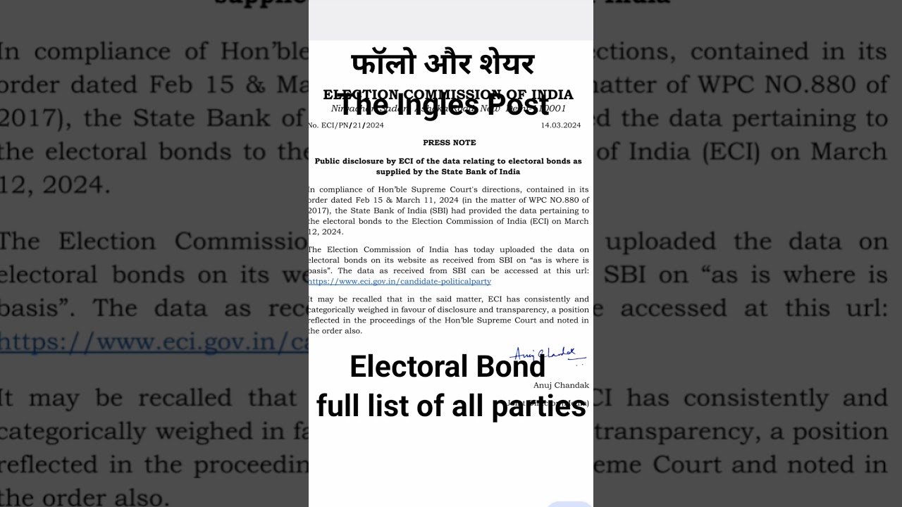electoral Bond complete list