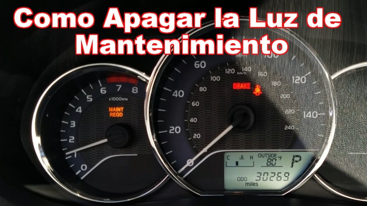 Como Apagar la luz de Mantenimiento Toyota Corolla 2015-2017 (Facil y Rapido)