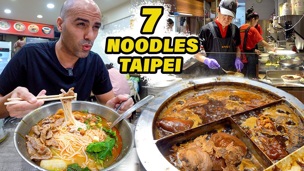 7 MUST TRY Noodles in Taipei 🇹🇼 48 hours Taiwanese Street Tour in Taipei Taiwan