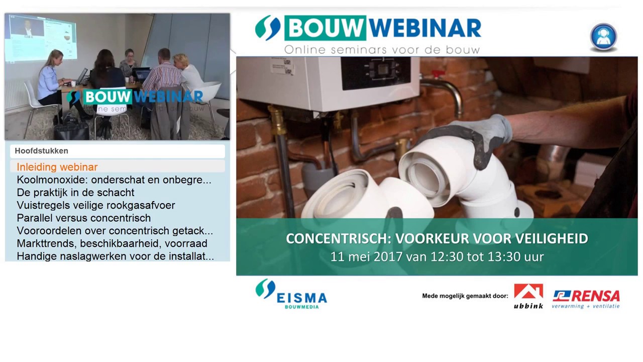 Webinar 'Concentrisch - voorkeur voor veiligheid' - Ubbink en Rensa