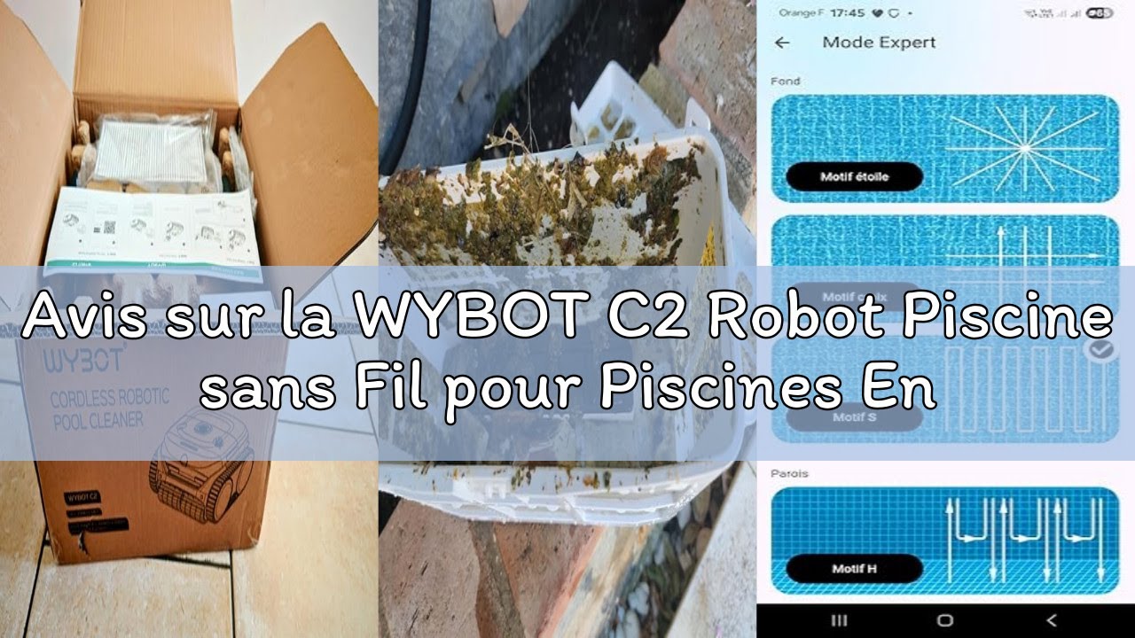 Avis sur la WYBOT C2 Robot Piscine sans Fil pour Piscines Enterrées 150㎡, Double Filtration, 3 Moteu