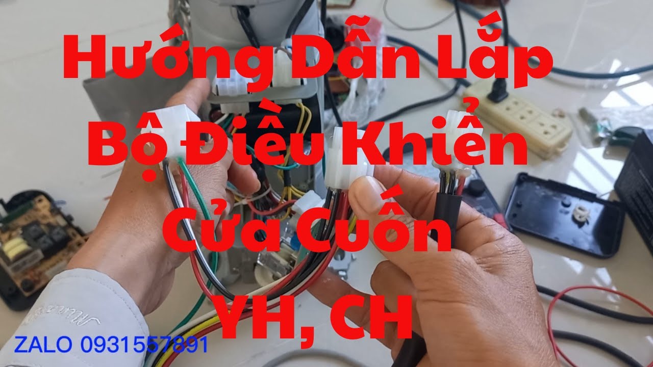 Cách lắp bộ điều khiển cửa cuốn, Hướng dẫn đấu dây thay mới hộp điều khiển cửa cuốn YH, CH Đài Loan