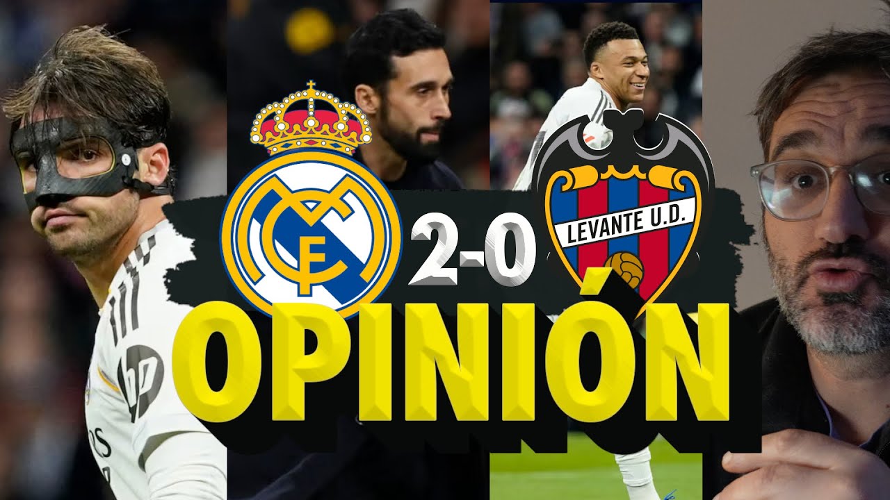 El Madrid Gana 2-0 al Levante tras un inicio con ansiedad