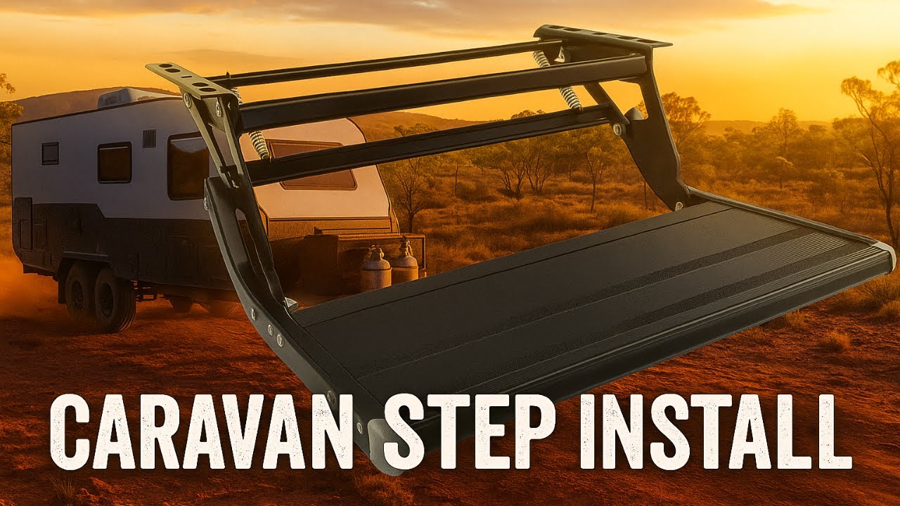 Caravan Step Install & Review | Big 550mm Campsmart Black Step! Upgrade Your Caravans Entry Cheap
