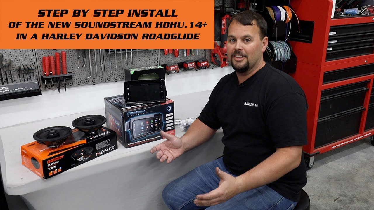 Как установить радиоприемник Soundstream Reserve HDHU.14+ GTS Style на Harley Davidson Roadglide
