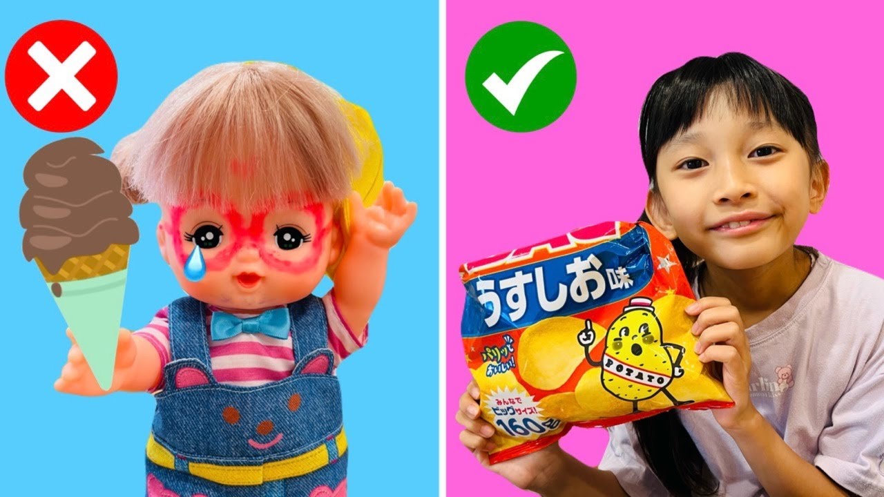 【寸劇】今すぐできるお菓子のライフハック♪つむちゃんとメルちゃんがおやつタイムのライフハックに挑戦！　ママコラボ#327