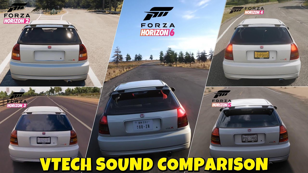 Honda Civic Type R VTEC Sound Evolution | FH1 vs FH2 vs FH3 vs FH4 vs FH5 vs FH6 😱