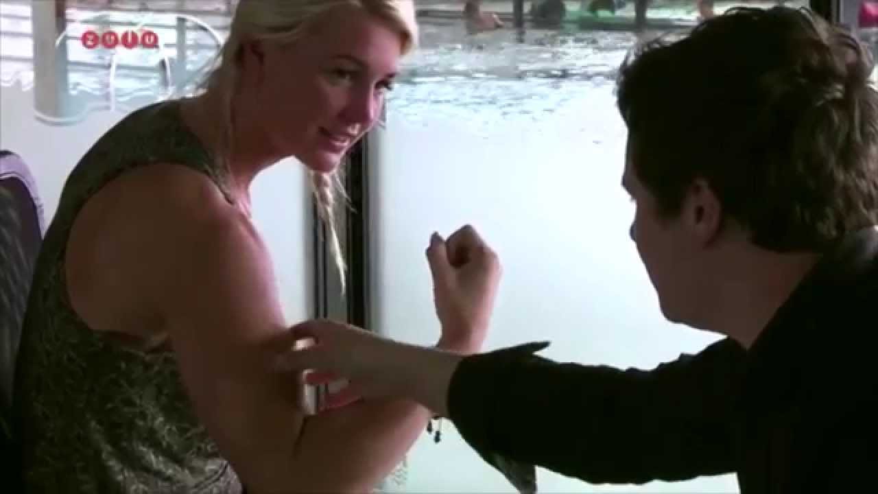 Olympic Swimmer Jeanette Ottesen Flexing Biceps