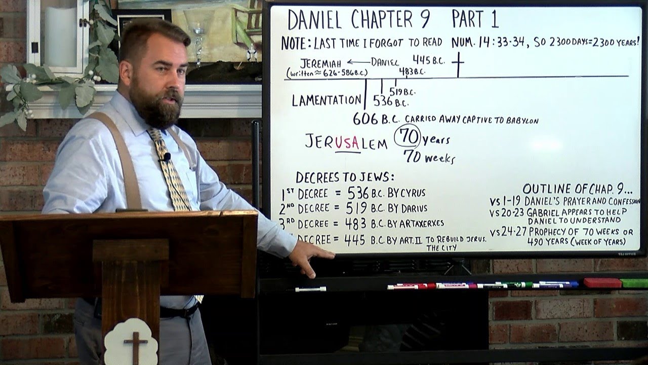 Daniel 9:1 to 23  Daniel's Confession and Lamentation