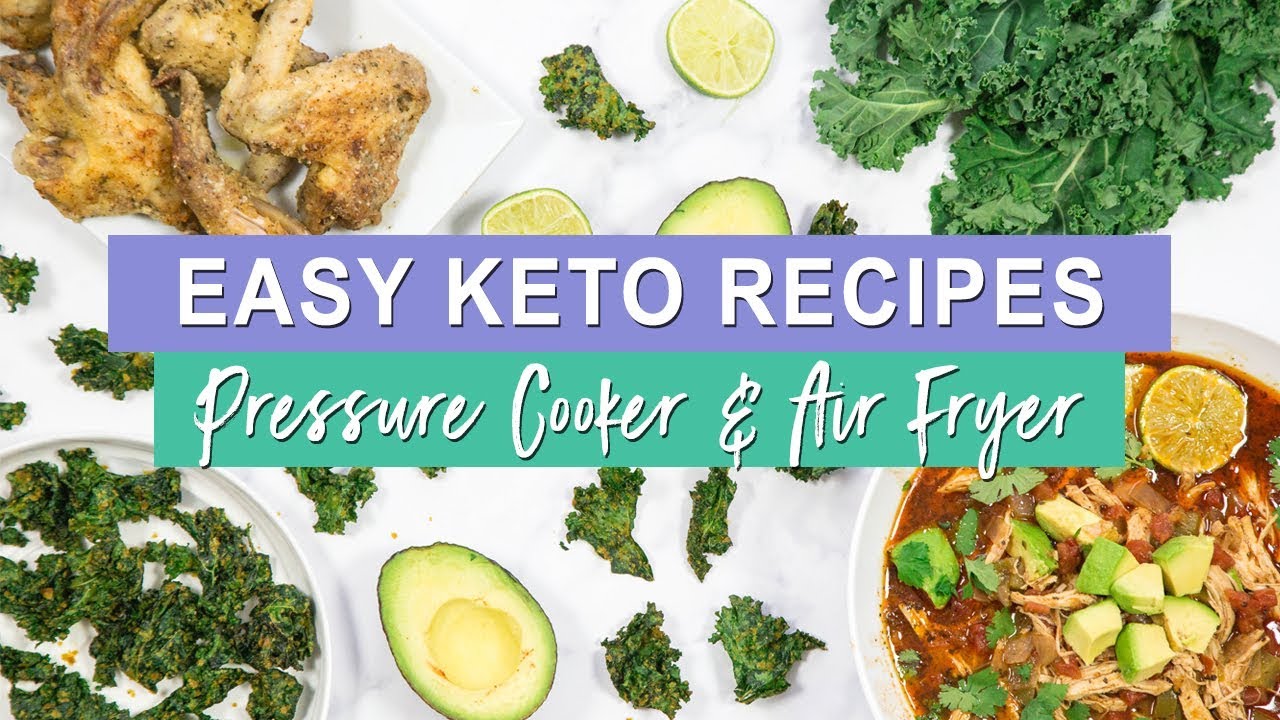 3 Easy Keto Recipes Using a Pressure Cooker & Air Fryer | Keto Recipes
