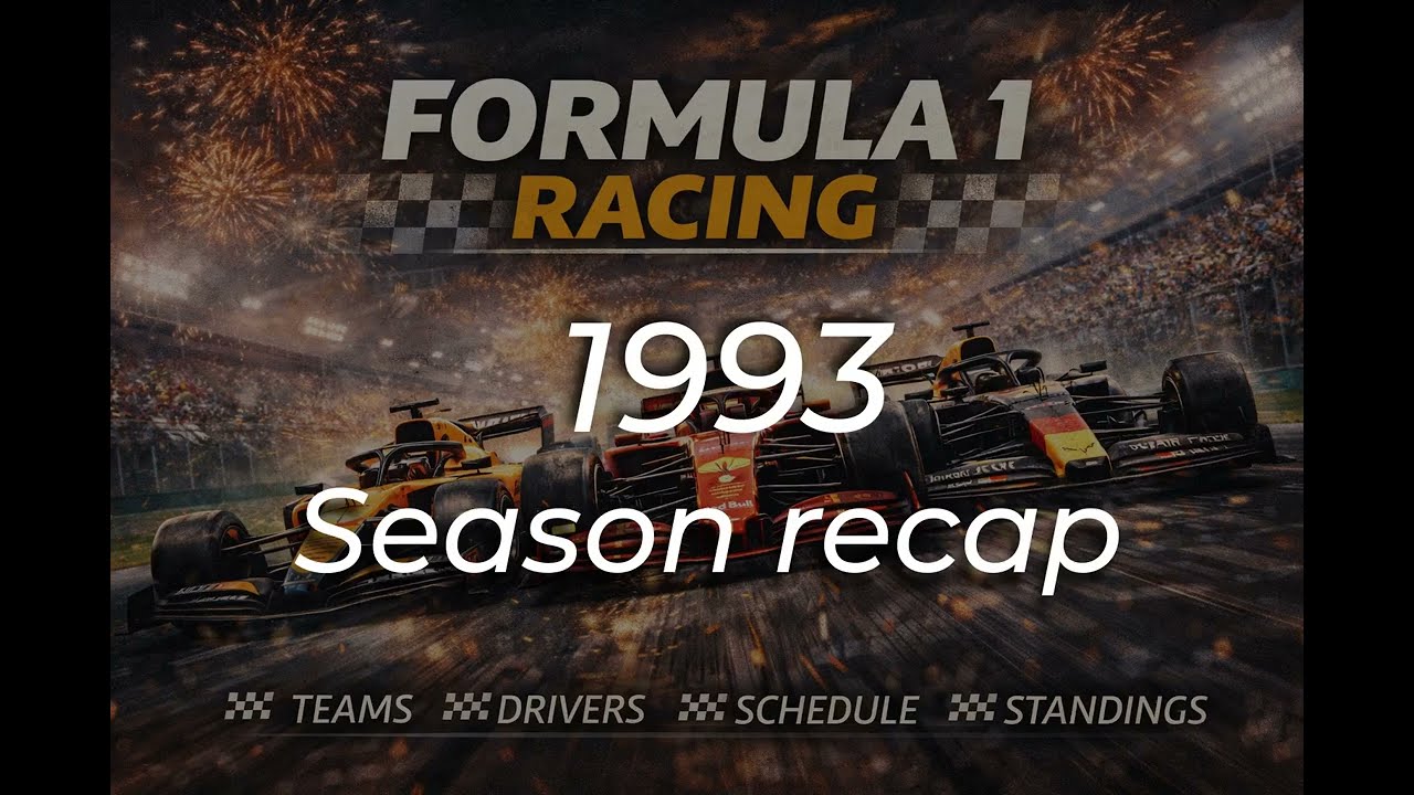 1993 F1 Recap: Prost’s Farewell Title, Senna’s Donington Miracle & Williams Tech Dominance (1-Min)
