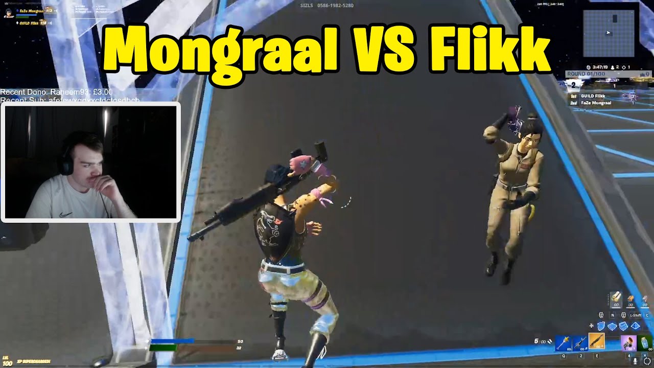 Mongraal VS Guild Flikk 1V1 Buildfights! Fortnite 1v1