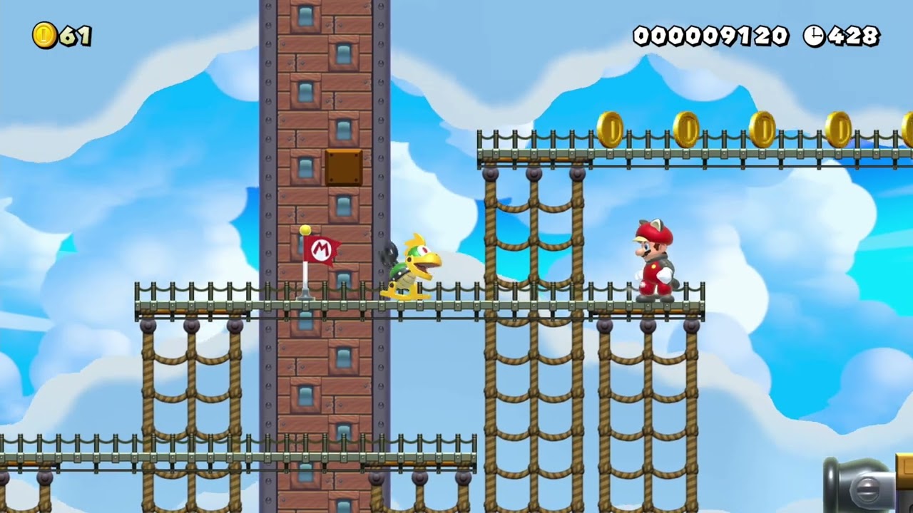 W7-A ★Lemmy's Airship Attack★ by ★MarioBro★ 🍄Super Mario Maker 2 ✹Switch✹ #bvk