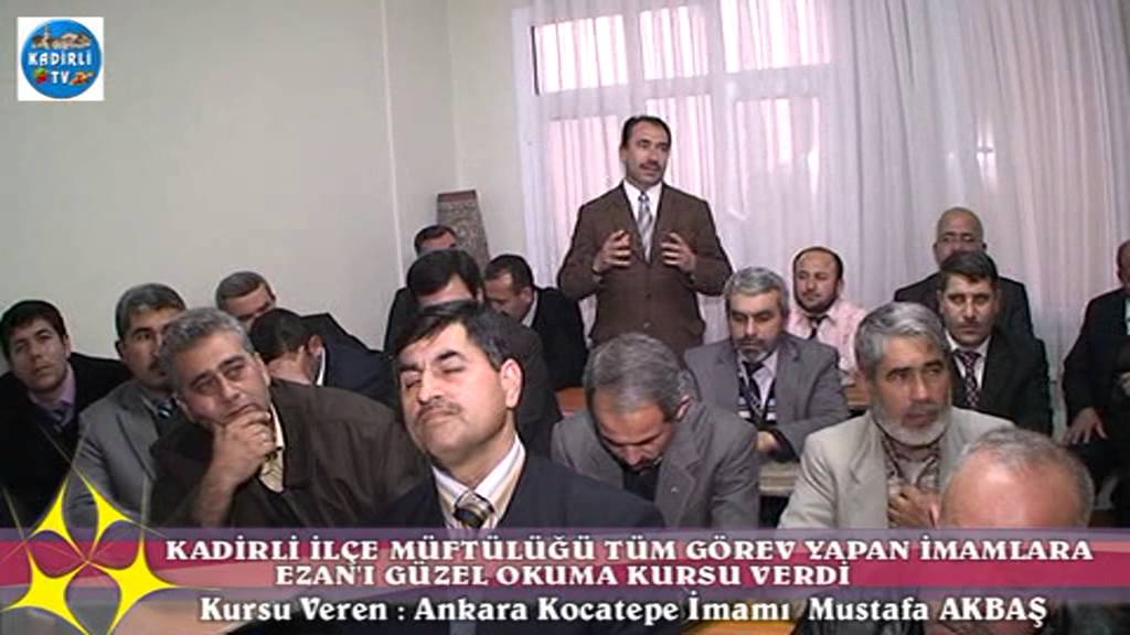 KADİRLİ MÜFTÜLÜĞÜ EZANI GÜZEL OKUMA KURSU KADİRLİ