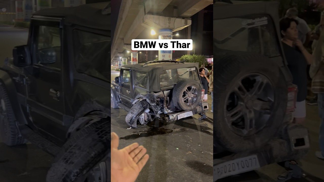BMW vs Thar Accident 
