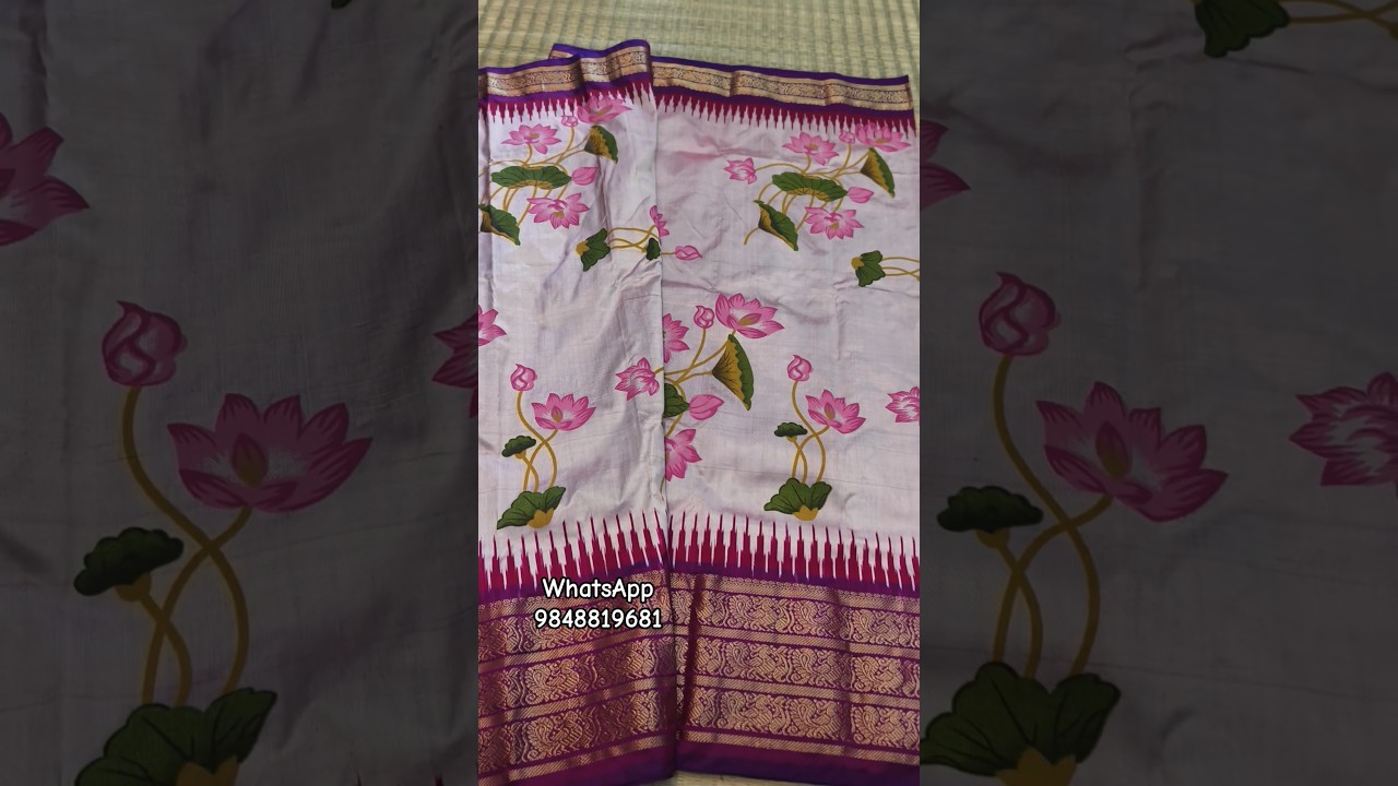 Pochampally Ikkat Pattu Sarees Digital Print #pochampally #ikkatsarees