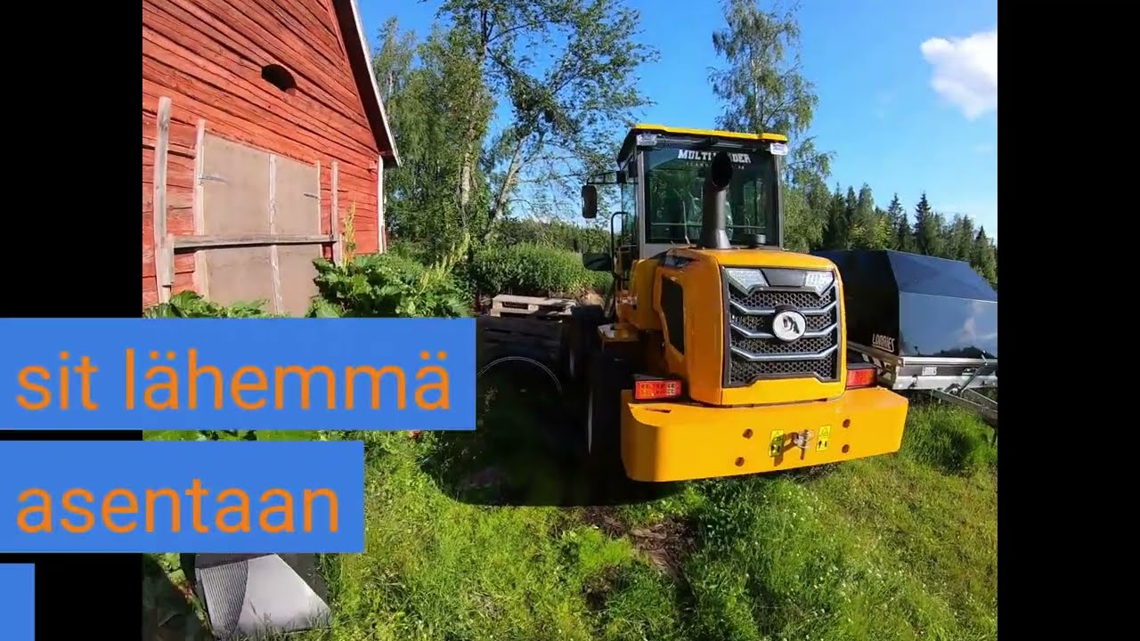 kiinankone multiloader asennetaan lokasuojat taakse.