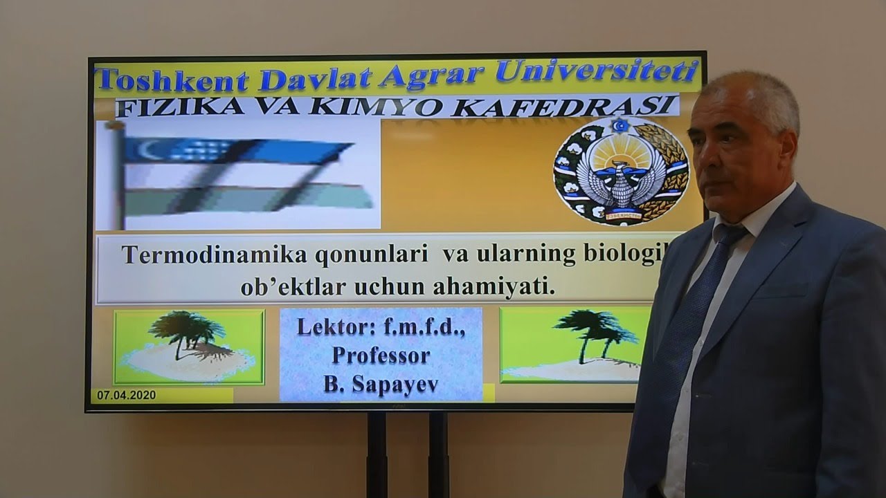 Termodinamika qonunlari va ularning biologik ob'ektlar uchun ahamiyati