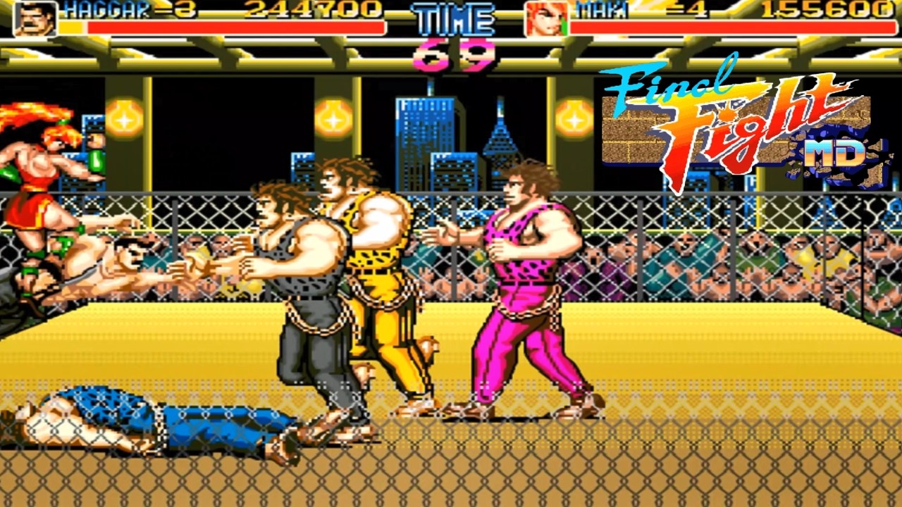 Final Fight MEGA DRIVE Haggar & Maki ANDORE'S CAGE Survivor Mode