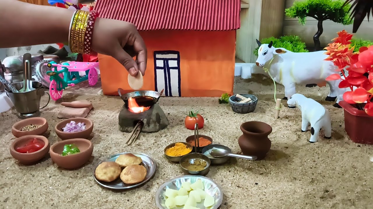 Can You Believe This Tiny Puri Sabji? 😲 | Miniature Cooking