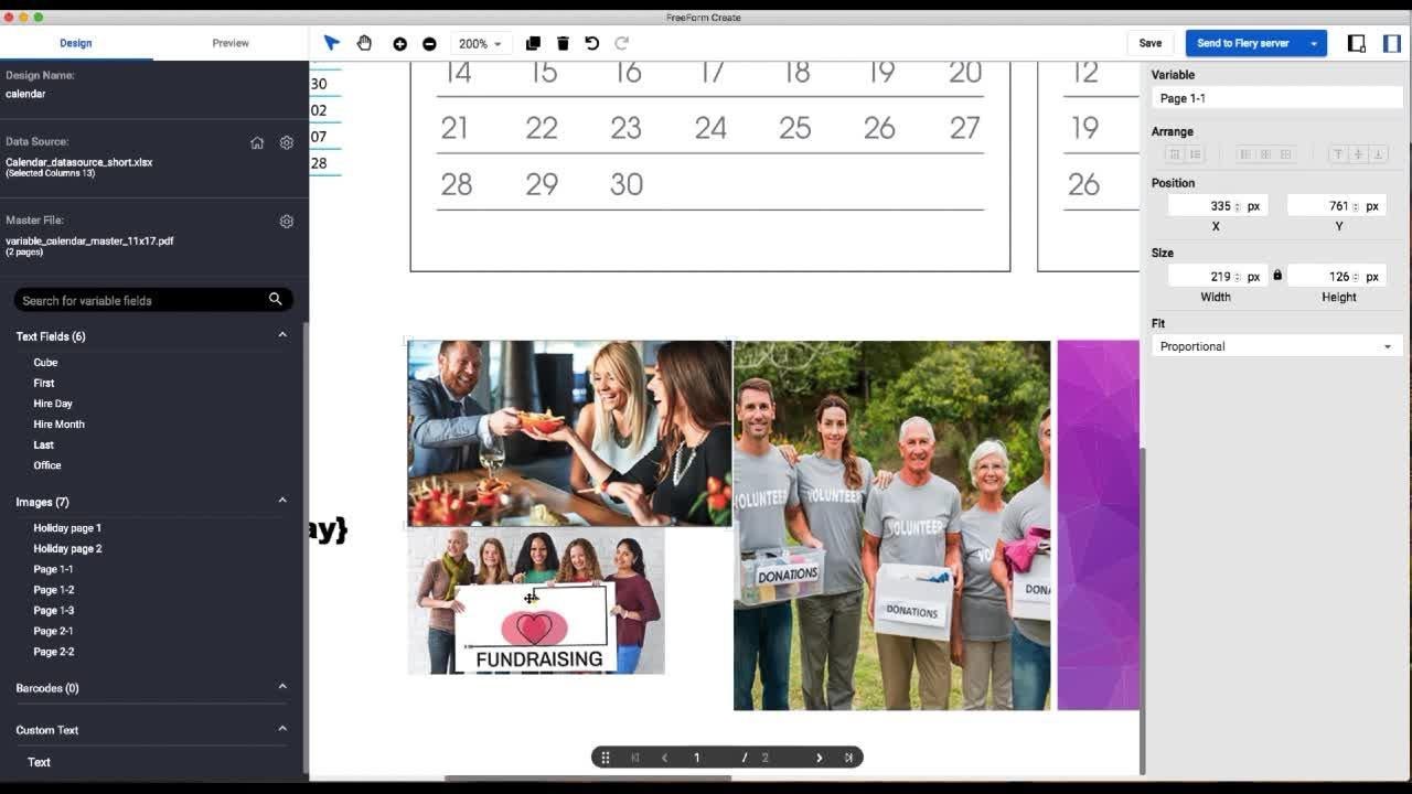 Fiery FreeForm Create: Personalized calendar