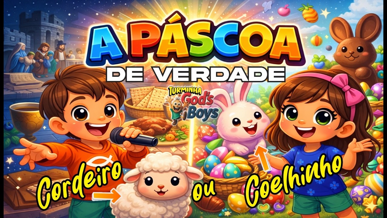 Coelhinho ou Cordeiro? A Verdadeira Páscoa Explicada (Desenho Infantil)