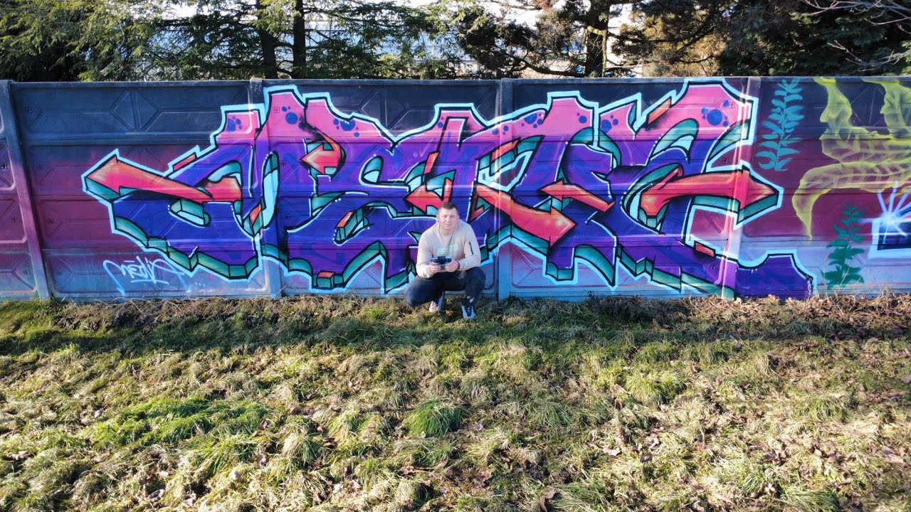 Graffiti Drone Flight 4K | Pszczyna | Galeria na betonie vol. 7