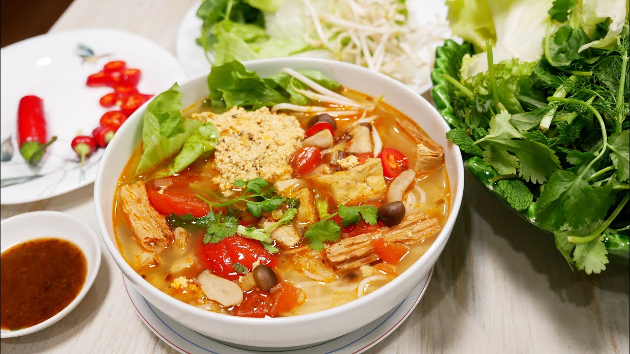 Không ngờ khi cho Tương này vô, ra Mùi Bún riêu liền. Cách nấu Bún Riêu Chay Mùi đúng Vị Vanh Khuyen