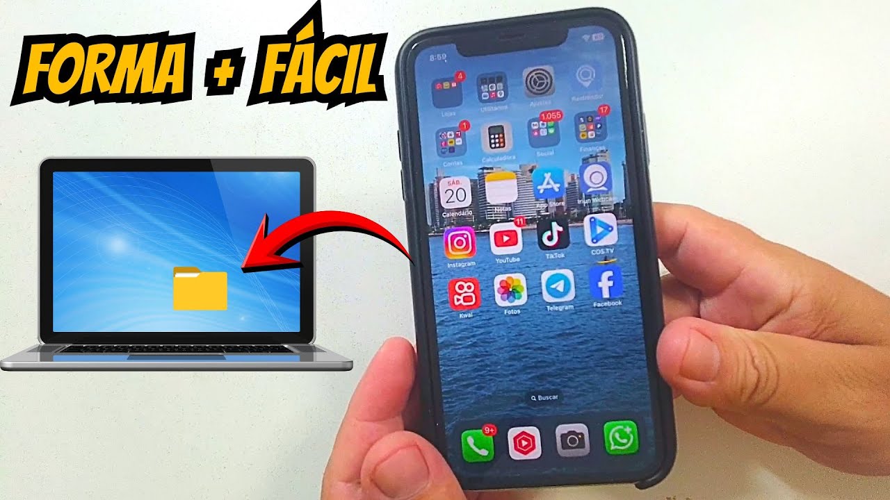 ⚠️Como transferir vídeos E FOTOS do iPhone para o PC (e do Windows para o iPhone)