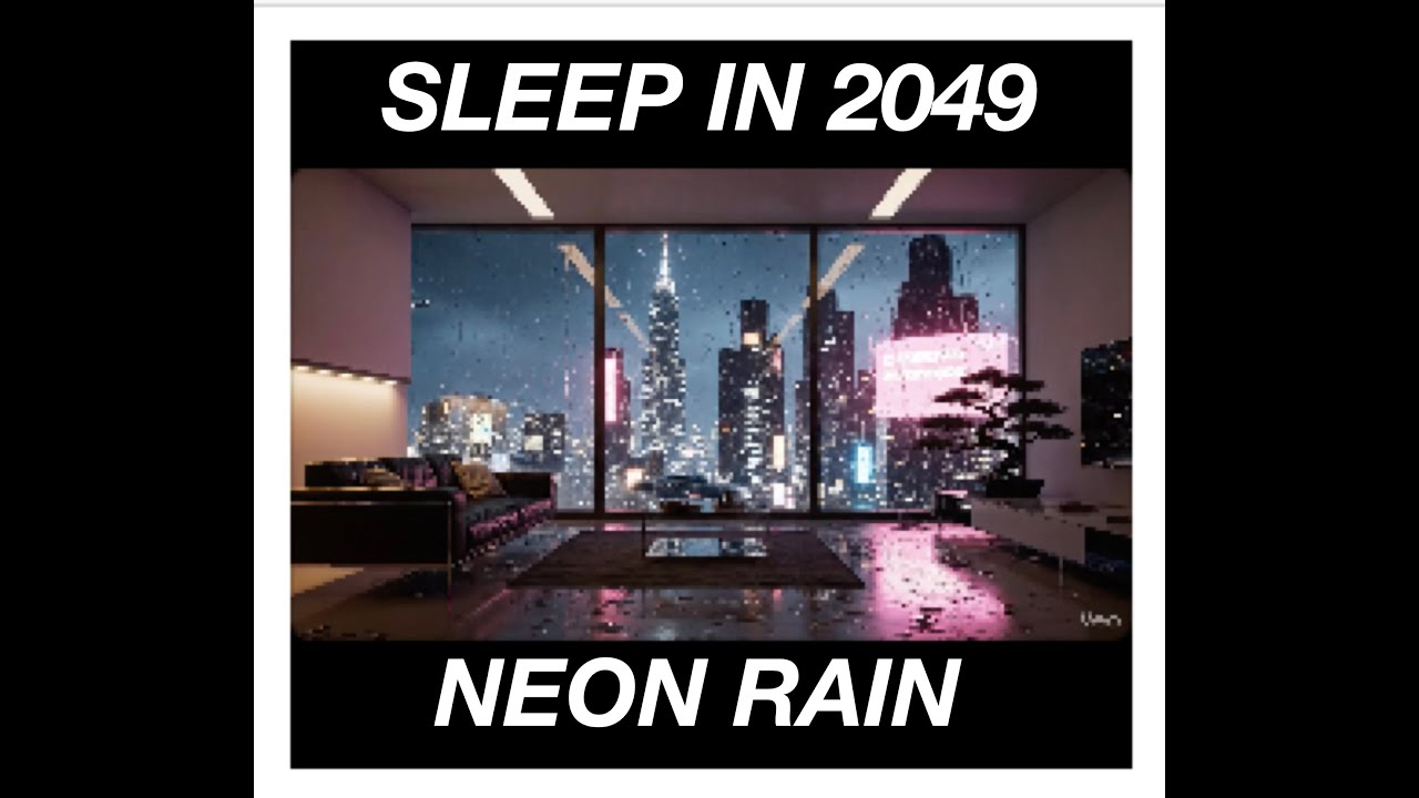 Rain on Window + Brown Noise 🌃 Sleeping in a Futuristic City