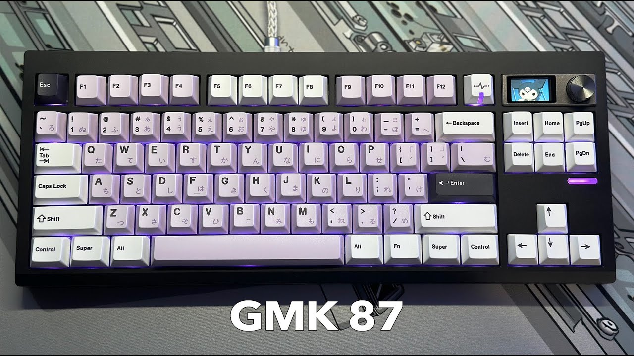 GMK87 | LCD 화면에 노브가 달려있는 80배열 키보드 & 친구 생일선물 반응보기