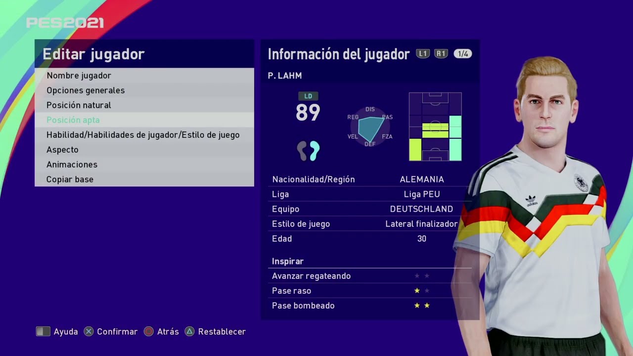 Philipp Lahm - PES Clasico (Face, Body& Stats)