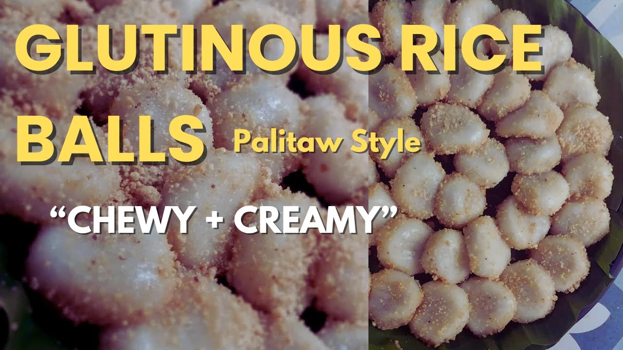 GLUTINOUS RICE BALLS | Peanut Butter Tikoy Balls (Palitaw Style)