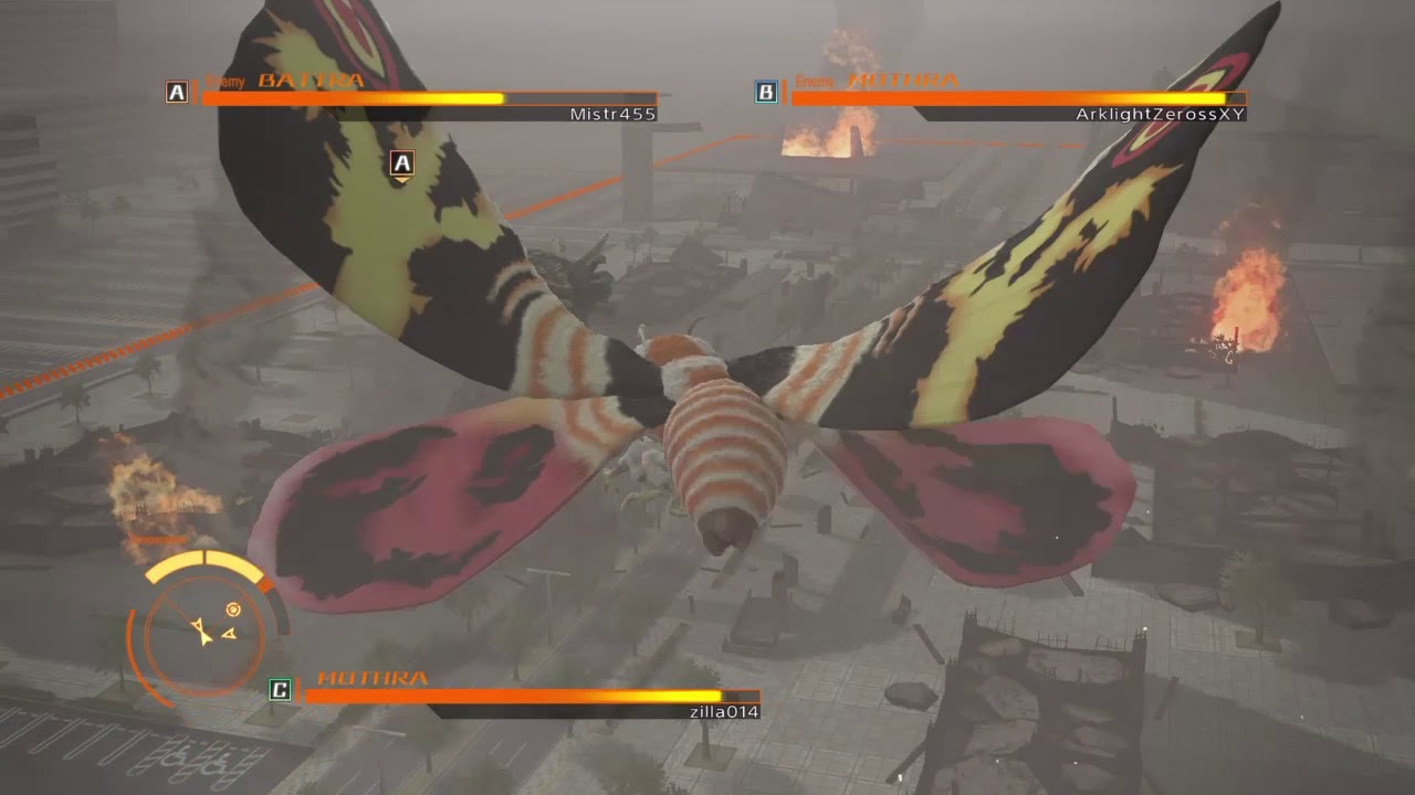 Godzilla PS4: Mothra vs Mothra Larva vs Battra Larva