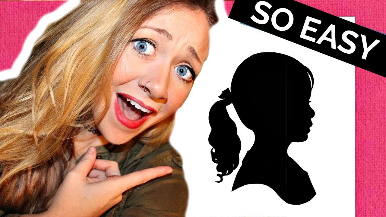 DIY EASY SILHOUETTE ARTWORK | How to Draw Silhouette The EASY WAY!  Laci Jane