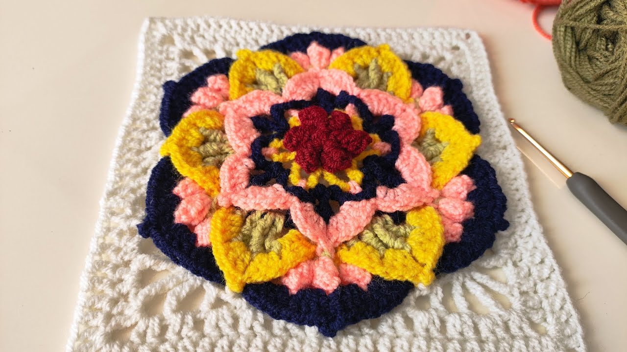 موتیف ماندالایی مربع جذاااب و زیبا، square motif