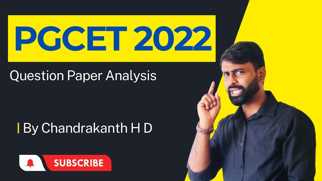 Karnataka PGCET 2022 MBA question paper analysis with solution | by Chandrakanth HD sir |