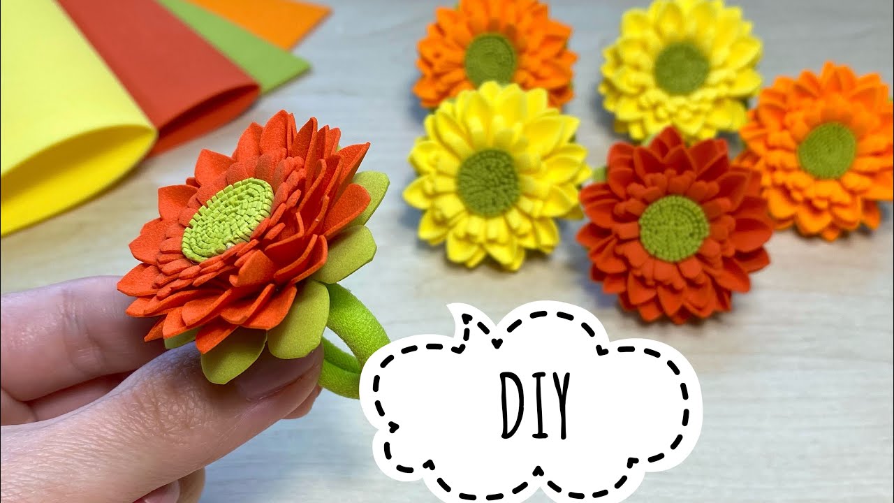 ЦВЕТЫ из фоамирана Резиночки из фоамирана Foam sheet craft ideas