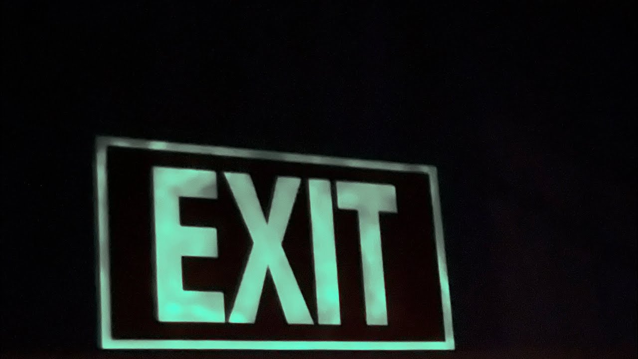 Synchronized Glow in the dark🌙 exit sign!