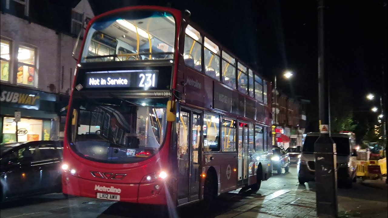 Metroline VW1281 LK12AMV Bus Route 231 | Volvo B9TL Wright Gemini 2 ZF Euro 5