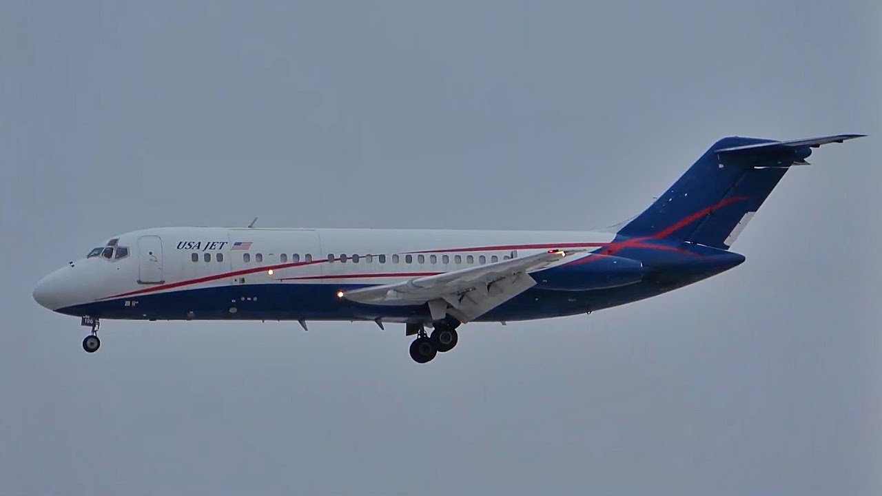 USA Jet Airlines DC-9-15(F) [N196US] Landing at Willow Run Airport