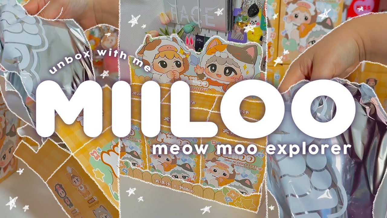 unboxing miiloo meow moo explorer plush pendants | full set 🐾💫☁️