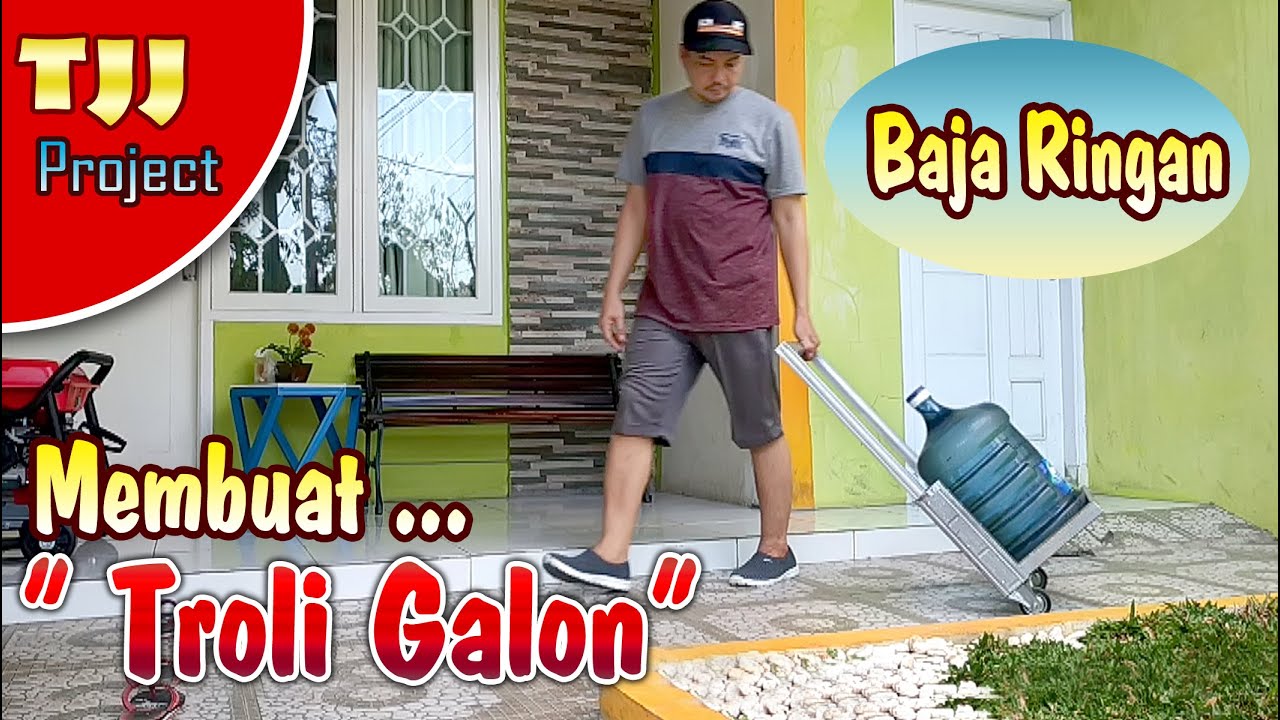 Membuat troli galon baja ringan
