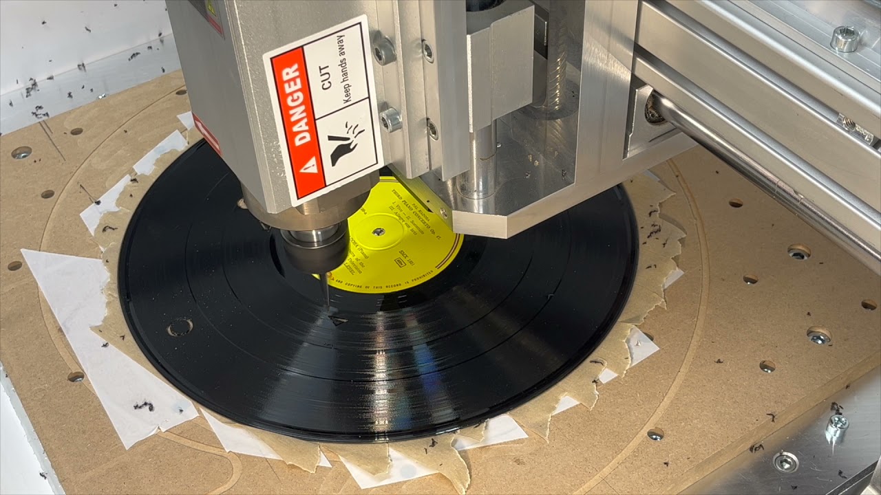 Proto2 DIY CNC Router - Cut vinyl record