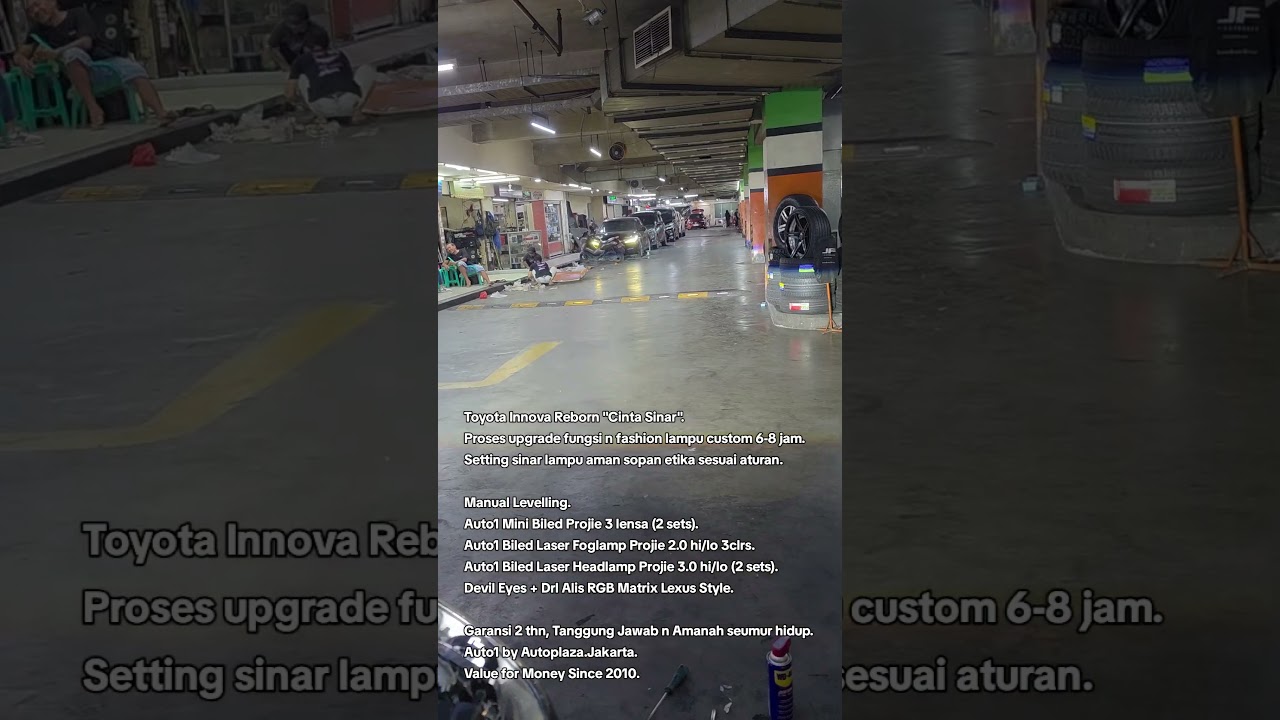 Toyota innova reborn proses upgrade fungsi solusi lampu mobil terang fokus tembus hujan no silau