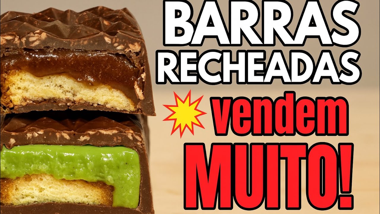 Para vender muito! Barras recheadas 