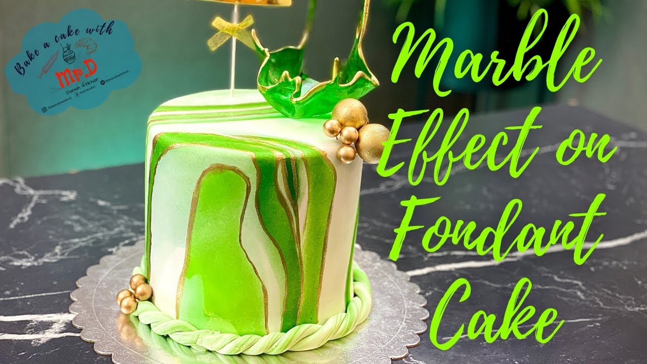 How To Make Marble Effect On Fondant cake | Beginners Tutorial