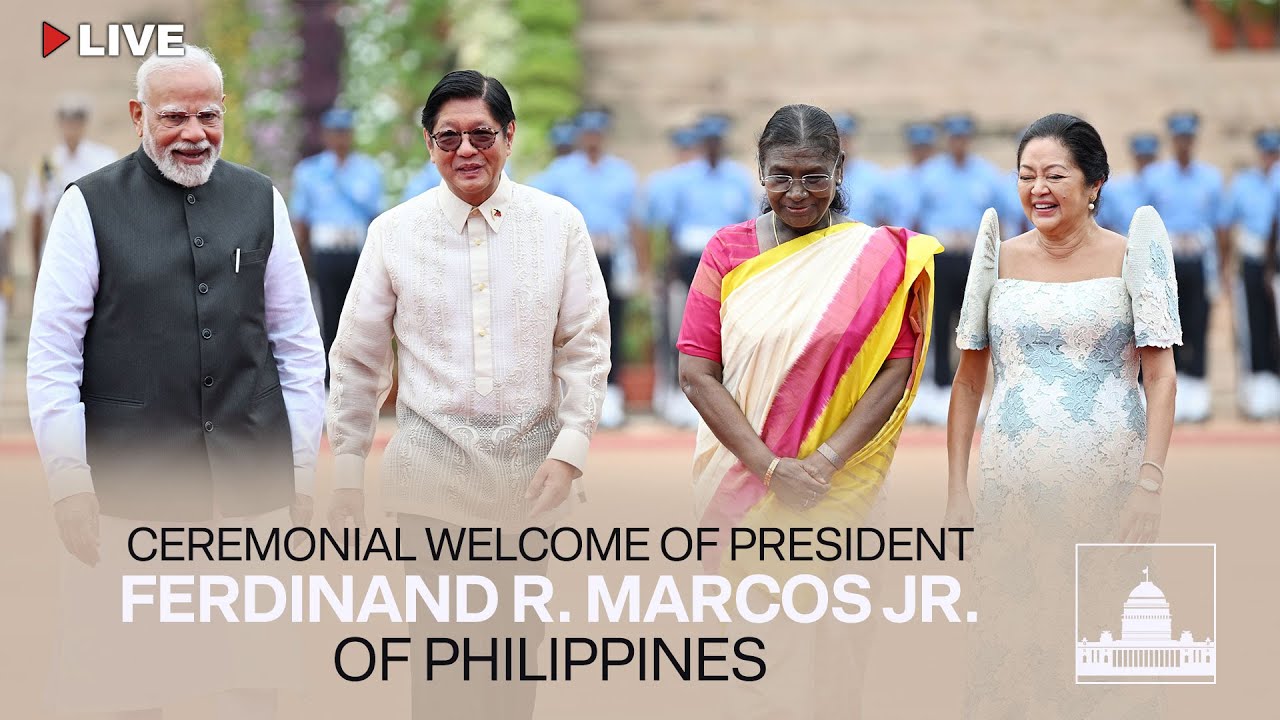 Ceremonial welcome of President Ferdinand R. Marcos Jr. of Philippines at Rashtrapati Bhavan