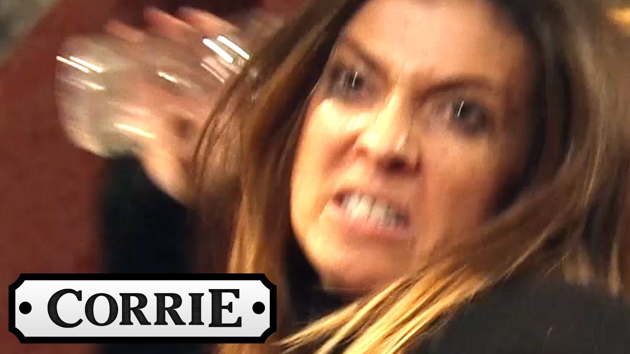 Coronation Street - Michelle Throws Glasses at Steve in the Rovers