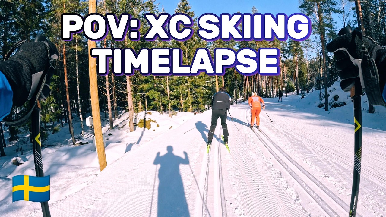 XC Skiing POV Timelapse 🎿 Lake Magelungen & &Aring;gesta 🇸🇪 Stockholm